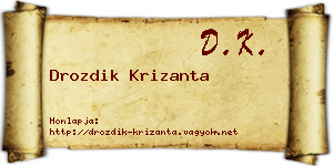 Drozdik Krizanta névjegykártya